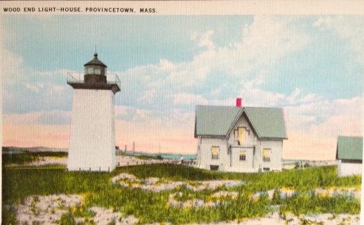 Antique Postcard of Wood End Lighthouse in Provincetown, Massachusetts
